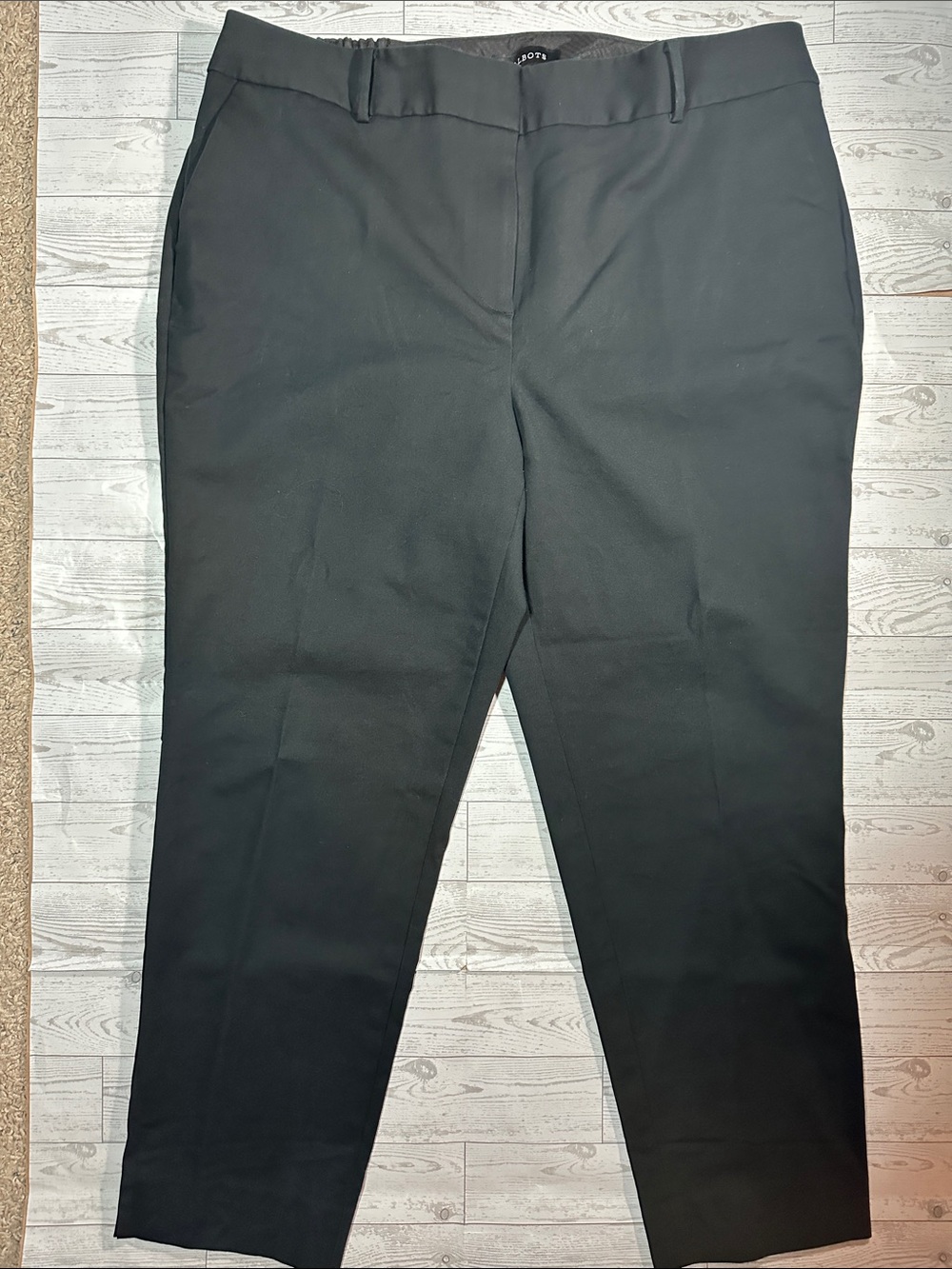Talbots Black 18W High-Waisted Hampshire Ankle Pants- Classic Tailored Fit NWOT
